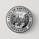 Zegel van Pawtucket, Rhode Island Ronde Button 5,7 Cm (Voorkant)