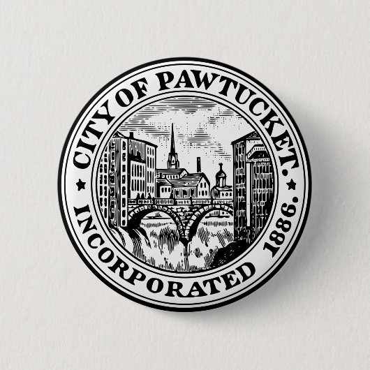 Zegel van Pawtucket, Rhode Island Ronde Button 5,7 Cm (Voorkant)