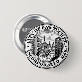 Zegel van Pawtucket, Rhode Island Ronde Button 5,7 Cm (Voorkant /achterkant)