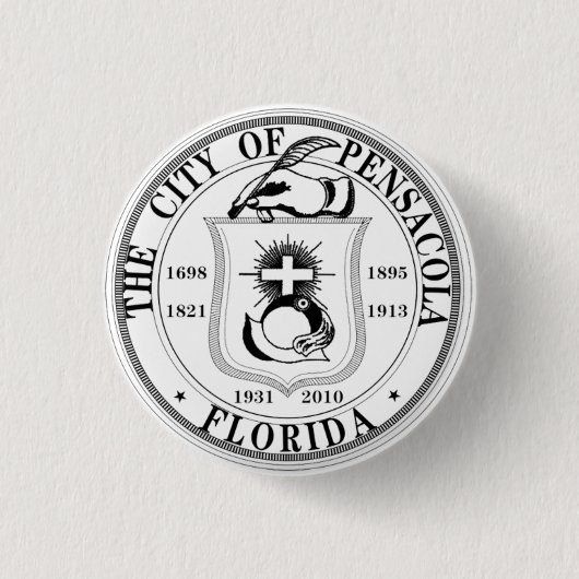 Zegel van Pensacola, Florida Ronde Button 3,2 Cm (Voorkant)