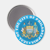 Zegel van Philadelphia Magneet (Voorkant / Achterkant)