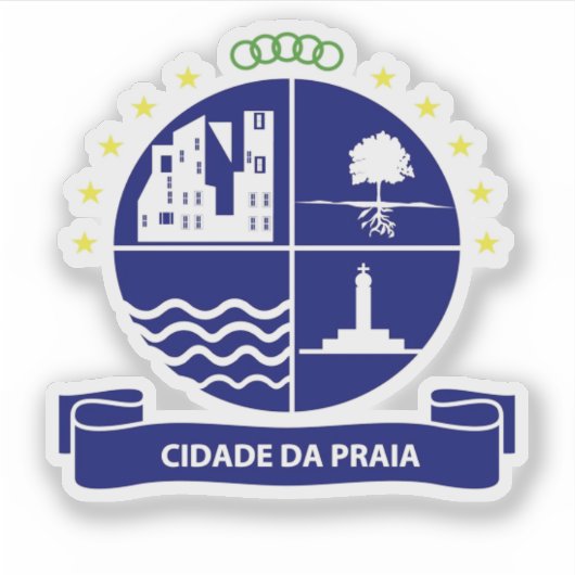 Zegel van Praia, Kaapverdië (Kaapverdië) Sticker (Voorkant)