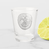 Zegel van Rochester, NY Shot Glas (Achterkant)