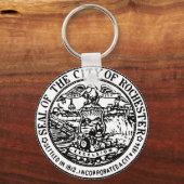 Zegel van Rochester, NY Sleutelhanger (Voorkant)