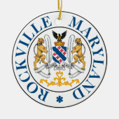 Zegel van Rockville, Maryland Keramisch Ornament (Voorkant)