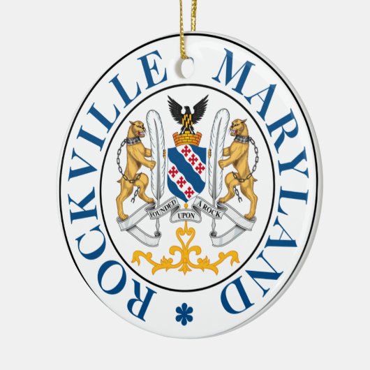 Zegel van Rockville, Maryland Keramisch Ornament (Links)