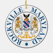 Zegel van Rockville, Maryland Keramisch Ornament (Achterkant)