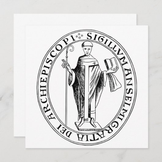 Zegel van Saint-Anselm van Canterbury (Voorkant / Achterkant)