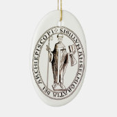 Zegel van Saint-Anselm van Canterbury Keramisch Ornament (Rechts)