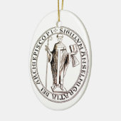 Zegel van Saint-Anselm van Canterbury Keramisch Ornament (Links)