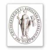 Zegel van Saint-Anselm van Canterbury Sticker (Voorkant)