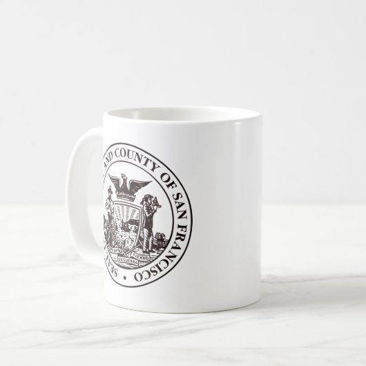 Zegel van San Francisco, CA Koffiemok (Voorkant links)
