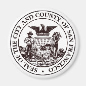 Zegel van San Francisco, CA Magneet (Voorkant)