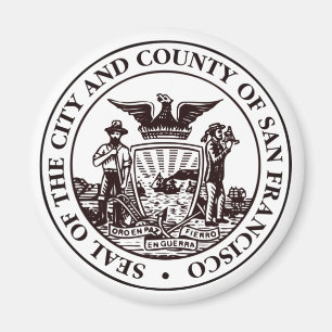 Zegel van San Francisco, CA Magneet