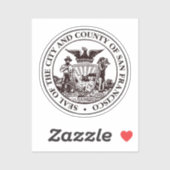 Zegel van San Francisco, CA Sticker (Vel)