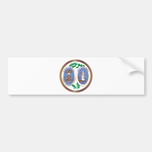 Zegel van South Carolina Bumpersticker (Voorkant)
