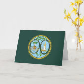 Zegel van South Carolina Kaart (Gele Bloem)