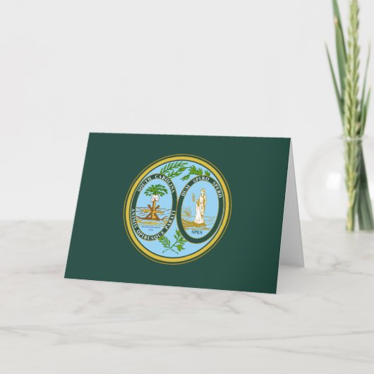 Zegel van South Carolina Kaart (Voorkant)