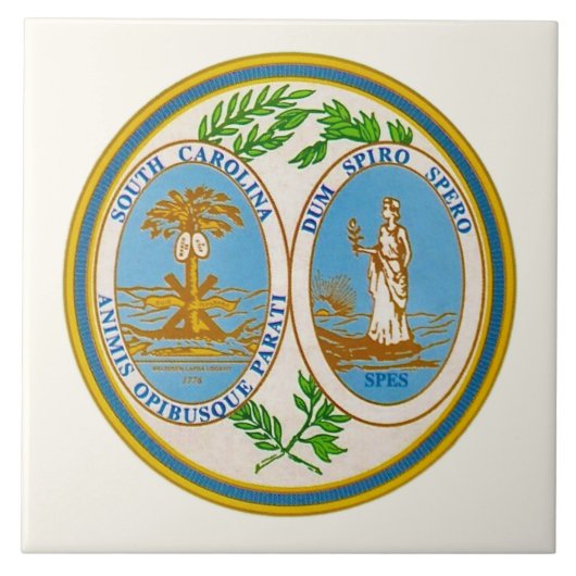Zegel van South Carolina Tegeltje (Voorkant)