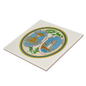 Zegel van South Carolina Tegeltje (Zijkant)