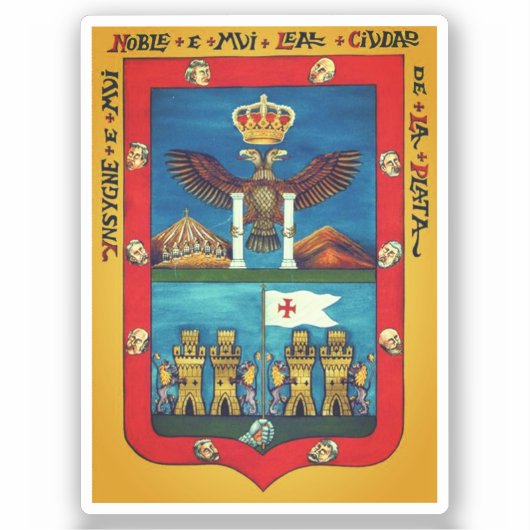 Zegel van Sucre, Bolivia Sticker (Voorkant)