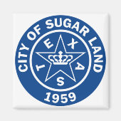 Zegel van Sugar Land (Texas) Magneet (Voorkant)