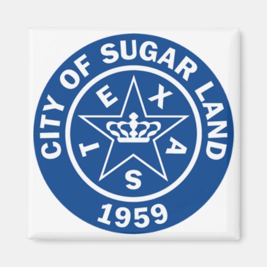Zegel van Sugar Land (Texas) Magneet (Voorkant)