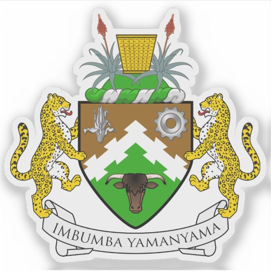 Zegel van Transkei, de Republiek Zuid-Afrika Sticker (Voorkant)