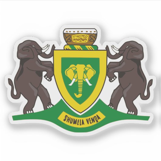 Zegel van Venda, de Republiek Zuid-Afrika Sticker (Voorkant)