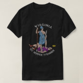 zegel van Virginia Sic Semper Tyrannis T-shirt (Design voorkant)