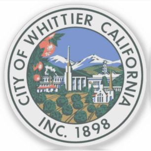 Zegel van Whittier, Californië, VS Sticker