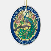 Zegel van Winter Park, Florida Keramisch Ornament (Rechts)