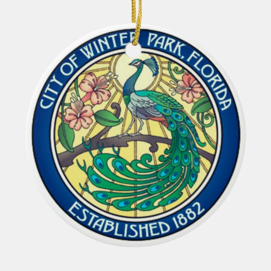 Zegel van Winter Park, Florida Keramisch Ornament (Voorkant)