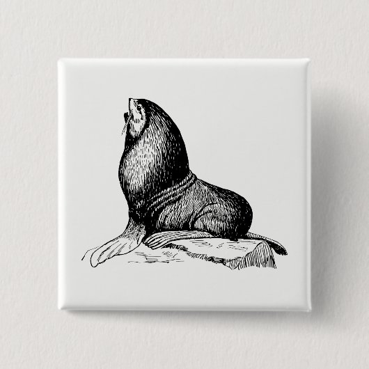Zegel Vierkante Button 5,1 Cm (Voorkant)