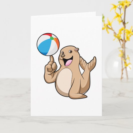 Zegel Water Waterpolo Kaart (Gele Bloem)