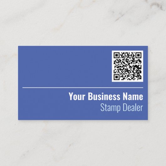 Zegelhandelaar QR-code Visitekaartje (Achterkant)