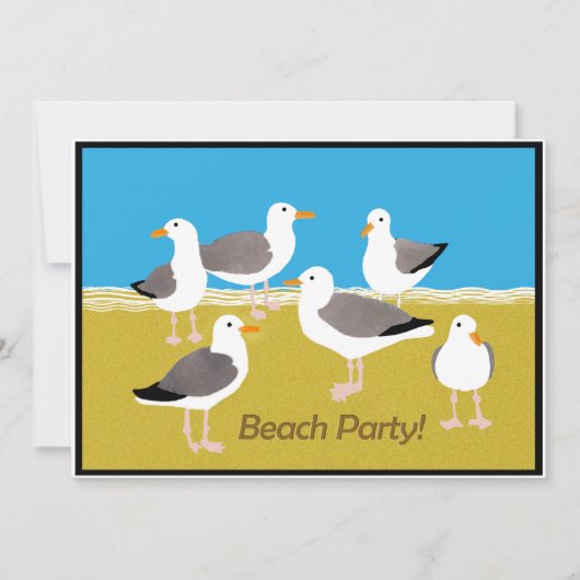 Zegelhoek bij de Beach Party Kaart (Voorkant)