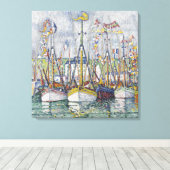 zegeling van de tonijnvloot in Groix Canvas Afdruk (Insitu (Houten vloer))