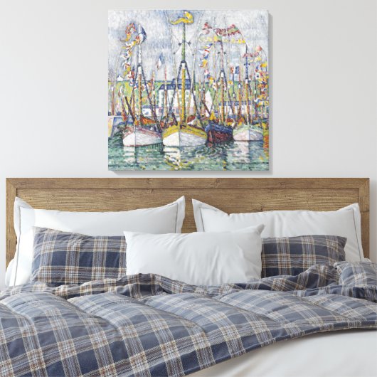 zegeling van de tonijnvloot in Groix Canvas Afdruk (Insitu (Slaapkamer))