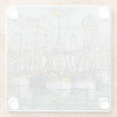 zegeling van de tonijnvloot in Groix Glazen Onderzetter (Achterkant)