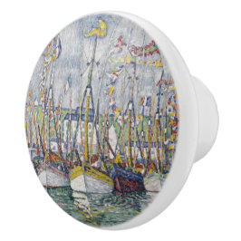  zegeling van de tonijnvloot in Groix Keramische Knop