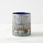 zegeling van de tonijnvloot in Groix Mok (Midden)