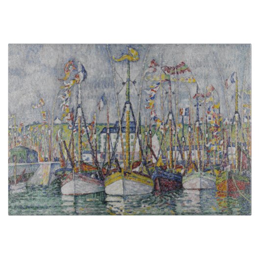 zegeling van de tonijnvloot in Groix Snijplank (Voorkant)