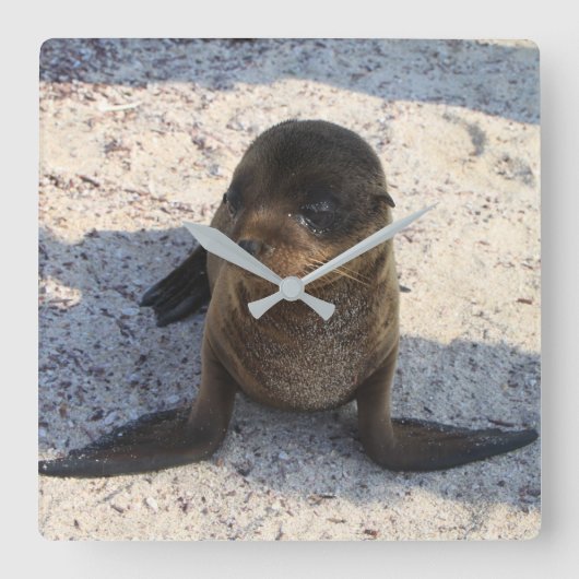 zegelklok vierkante klok (Voorkant)