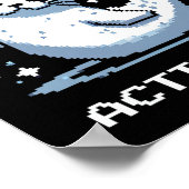 Zegelmodus Geactiveerde Pixelkunst Zegel Retro Gam Poster (Hoek)