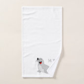 Zegelontwerp met monogram bad handdoek (Handdoek)