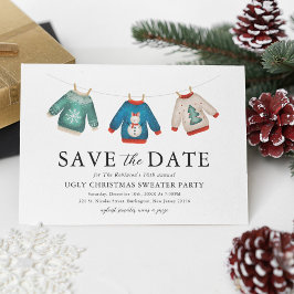 Zegeloze kerstfeest met Sweater Save the Date Aankondigingskaart