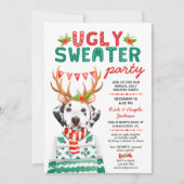 Zegeloze kerstfeestdag met kerstmis Dalmatian Dog Kaart (Voorkant)