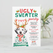 Zegeloze kerstfeestdag met kerstmis Dalmatian Dog Kaart (Staand voorkant)