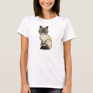 Zegelpunt Tabby Birmaanse / Ragdoll Kat T-shirt